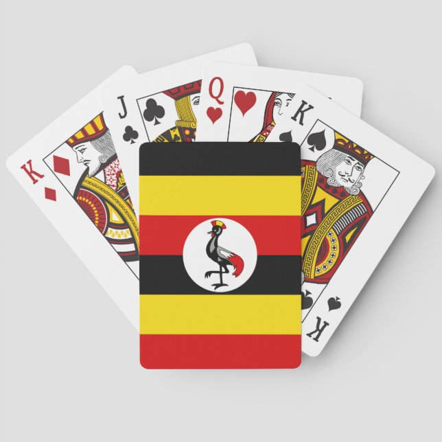 Uganda National World Flag Playing Cards (Back)