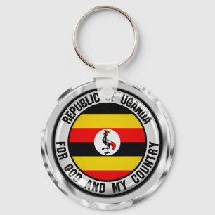 Uganda Round Emblem Key Ring