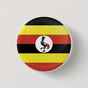 Uganda Round Icon Flag  3 Cm Round Badge