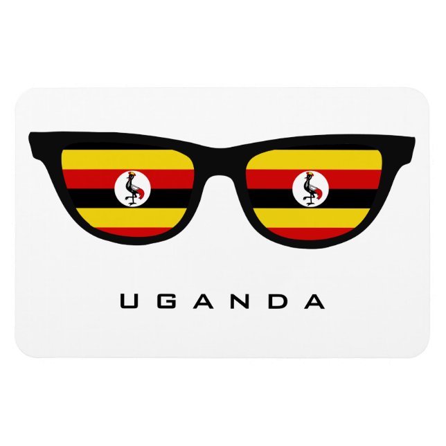 Uganda Shades custom text & colour magnet (Horizontal)