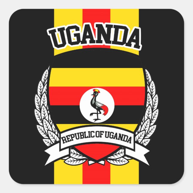 Uganda Square Sticker (Front)