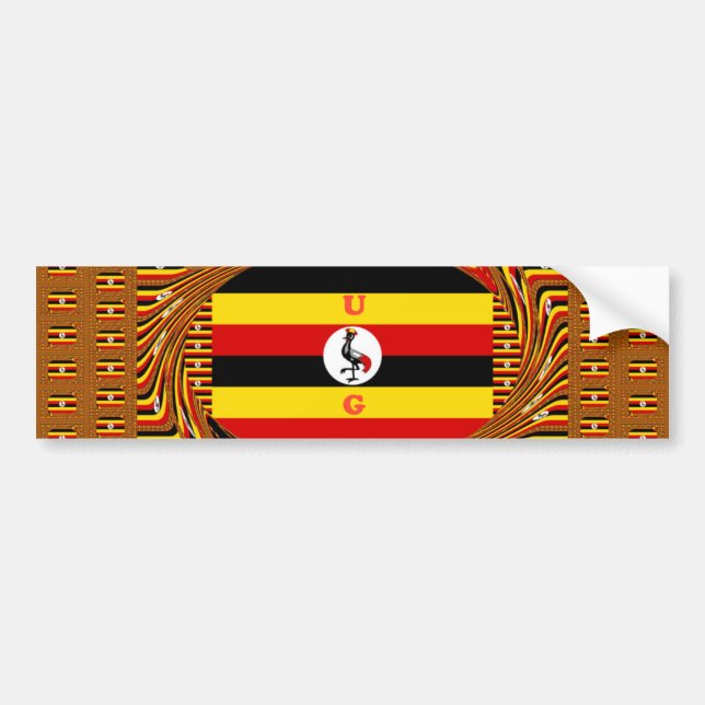 Uganda the Pearl of Africa Art Print Bumper Sticker (Front)