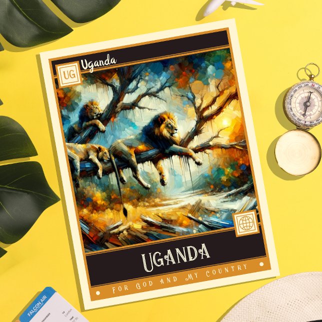 Uganda | Vintage Painting Postcard (Creator Uploaded)