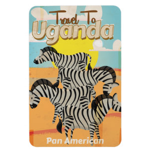 Uganda Vintage Travel Poster Magnet