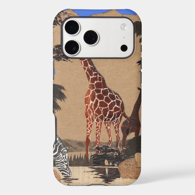 Uganda Wildlife Map Art Print (Back)