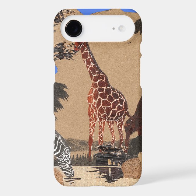 Uganda Wildlife Map Art Print (Back)