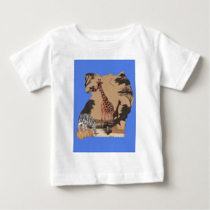 Uganda Wildlife Map Art Print Baby T-Shirt