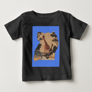 Uganda Wildlife Map Art Print Baby T-Shirt