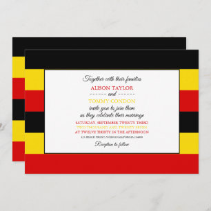 Ugandan Flag, Flag of Uganda Wedding Invitation