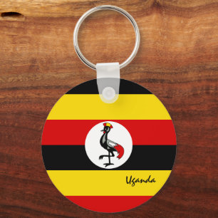 Ugandan Flag & Uganda holiday, patriots / sports Key Ring