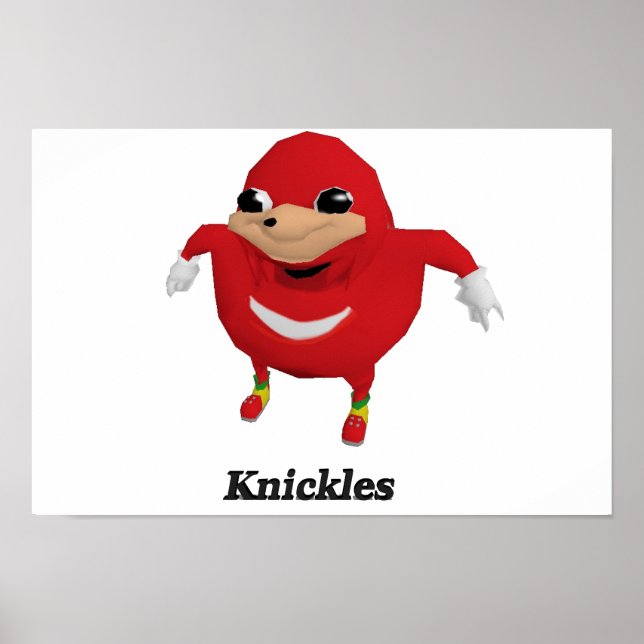 Ugandan Knuckles Warrior Poster (Front)