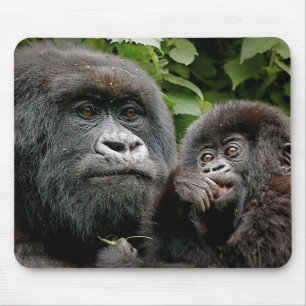 Ugandan Mother & Baby Gorilla Mouse Pad
