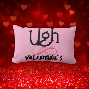 Ugh Valentine's - Was Mine on pink Lumbar Cushion
