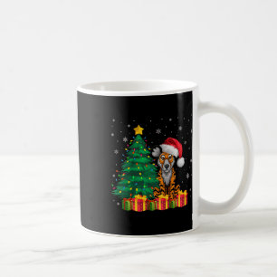 Ugly African Wild Santa Hat Christmas Lights Dog L Coffee Mug