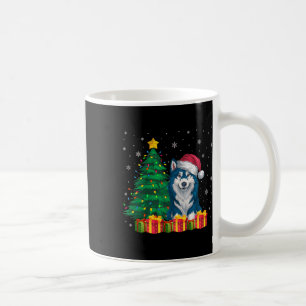 Ugly Alaskan Klee Kai Santa Hat Christmas Lights D Coffee Mug