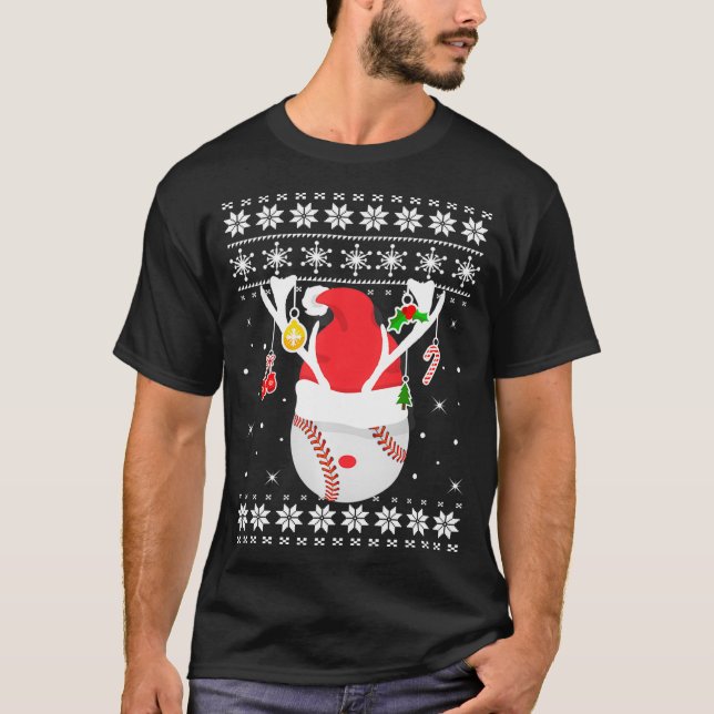 Ugly Baseball Merry Ball Xmas Sweater Christmas Ho (Front)