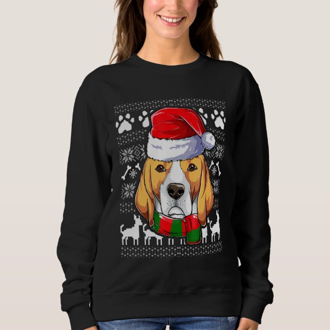 Ugly Beagle Santa Claus Xmas Apparel Christmas Kid Sweatshirt (Front)