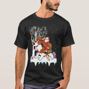 Ugly Beagle Xmas Santa Riding Beagle Dog Christmas T-Shirt
