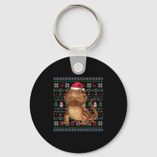 Ugly Bearded Dragon Lovers Xmas Sweater Santa Chri Key Ring
