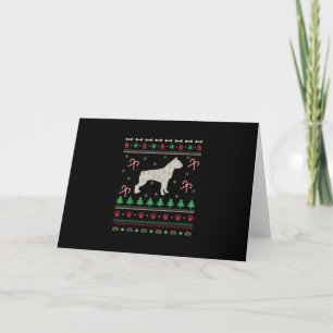 Ugly Boston Terrier Dog Xmas Gift Boston Terrier Holiday Card