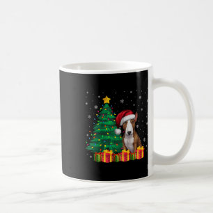 Ugly Bull Terrier Santa Hat Christmas Lights Dog L Coffee Mug