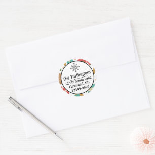Ugly But Cute Ugly Xmas Sweater Return Address Classic Round Sticker