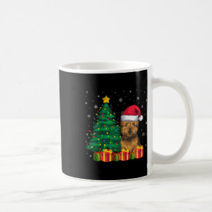 Ugly Cairn Terrier Santa Hat Christmas Lights Dog Coffee Mug