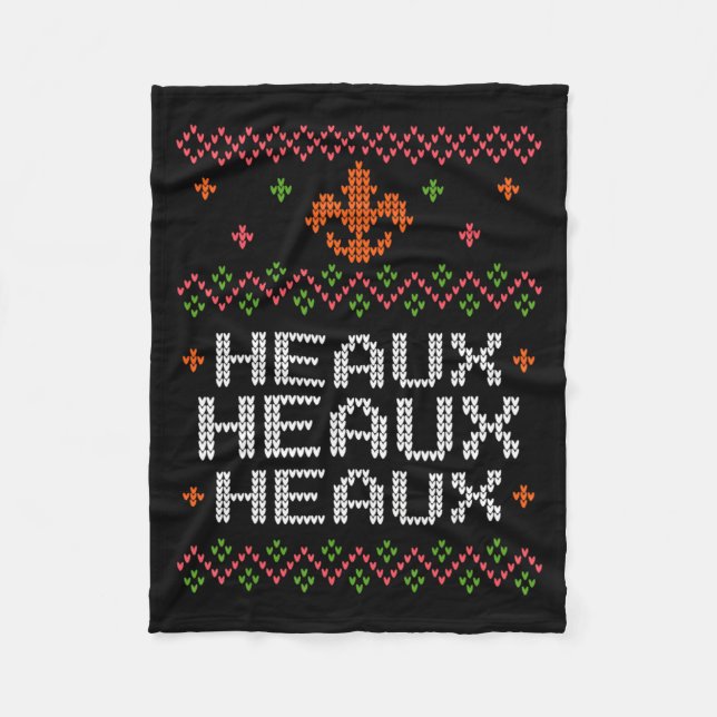 Ugly Cajun Christmas Xmas New Orleans Southern Lou Fleece Blanket (Front)