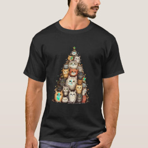 Ugly Cat Chrismas tree Funny Xmas cat Funny jolly  T-Shirt