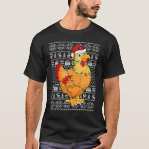 Ugly Chicken Christmas  For Boys Girls Kids Xmas T-Shirt