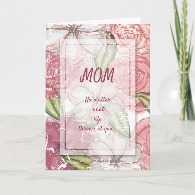 Ugly Children Funny Floral Happy Mother's Day Card (Front)