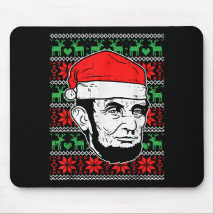Ugly Christmas Abe Shirt Abraham Lincoln Santa Pat Mouse Pad