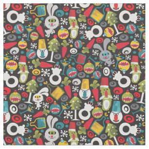Ugly Christmas and Happy New Year Fabric