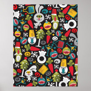 Ugly Christmas and Happy New Year Poster