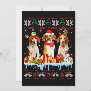 Ugly Christmas Beagle Dog Santa Xmas Dog Costume 7 Invitation