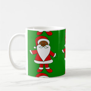 ugly christmas black african american santa claus coffee mug