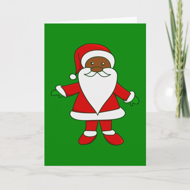 ugly christmas black african american santa claus invitation (Front)