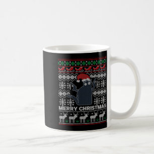 Ugly Christmas Black Cat Merry Christmas Gift Coffee Mug