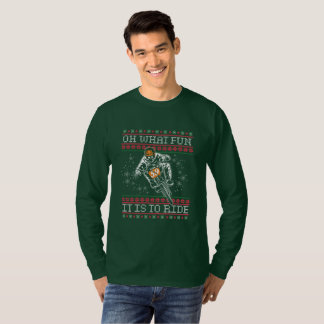 Ugly Christmas BMX Bike Oh What Fun it is to Ride T-Shirt