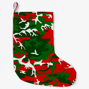 ugly christmas camo camouflage small christmas stocking