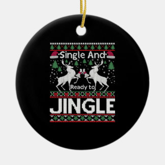 Ugly Christmas Ceramic Ornament