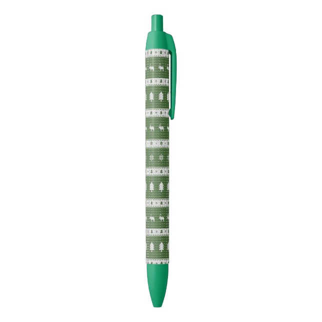 Ugly Christmas Chic Green-based Black Ink Pen (Bottom (Vertical))