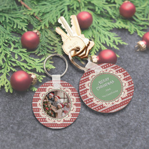Ugly Christmas Chic red-based Keychain