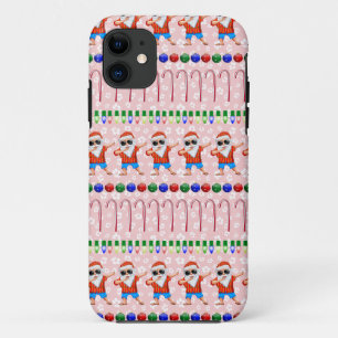 Ugly Christmas Dabbing Santa On Red iPhone 11 Case
