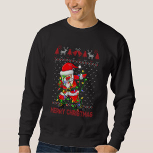 Ugly Christmas Dabbing Sweater Santa Christmas Fa