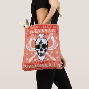 Ugly Christmas Design Fa-La-La Valhalla Viking Val Tote Bag