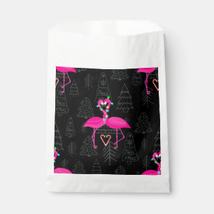 ugly christmas flamingo candy heart favour bag