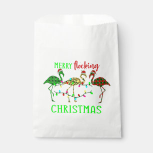 ugly christmas flamingo plaid leopard favour bag
