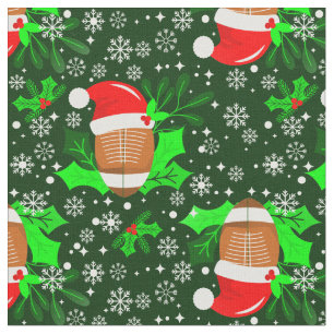 ugly christmas football sports santa xmas holly fabric