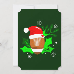 ugly christmas football sports xmas holly  invitation
